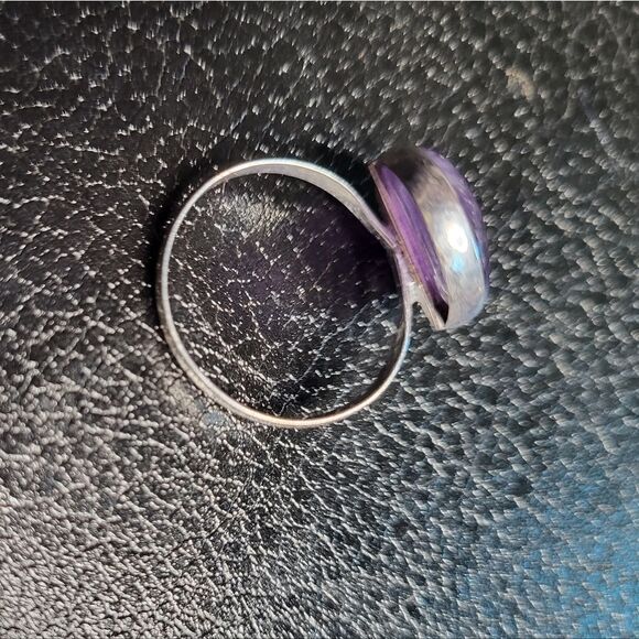 Wrapped Amethyst Handmade Ring - Size 7.5 - Picture 4 of 8